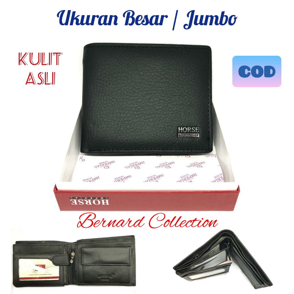 Dompet Kulit Asli 100% Ukuran Besar Dompet Kulit Jumbo Imperial Horse Dengan 3 Pilihan Warna