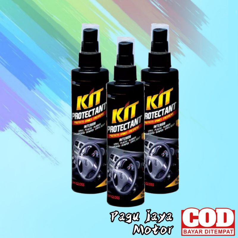 Kit protectant pelindung interior mobil dan motor 175 ml untuk  dashboard, trim plastik kmbali hitam