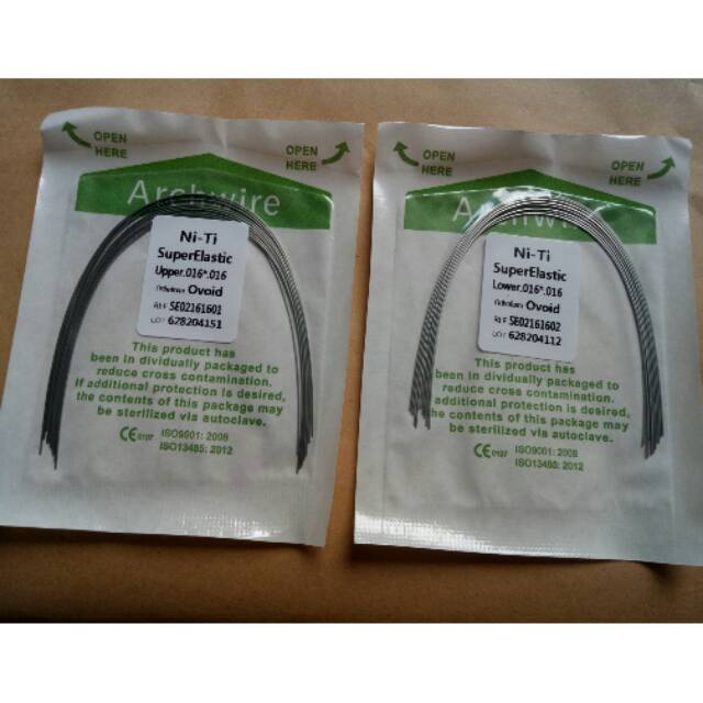 kawat behel niti recta 0,16 x 0,16 upper / lower