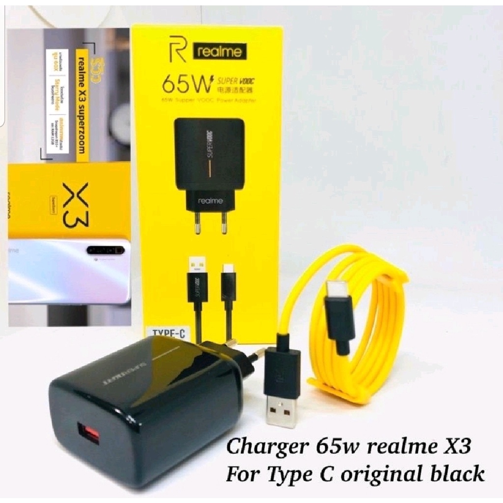 TC CHARGER FASH CHARGING REALME 65W SUPER VOOC MICRO &amp; TYPE C FAST CHARGING ORIGINAL REALME - BD