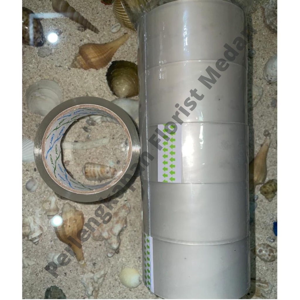 

[ 1 Pc ] Lakban Slasiban Isolasi Packing Bening 45 mm 2 inch X 50 yard 45 meter / 60 yard 55 meter murah