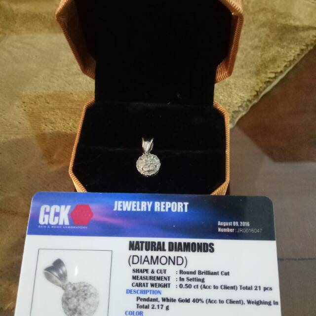 Liontin berlian banjar asli