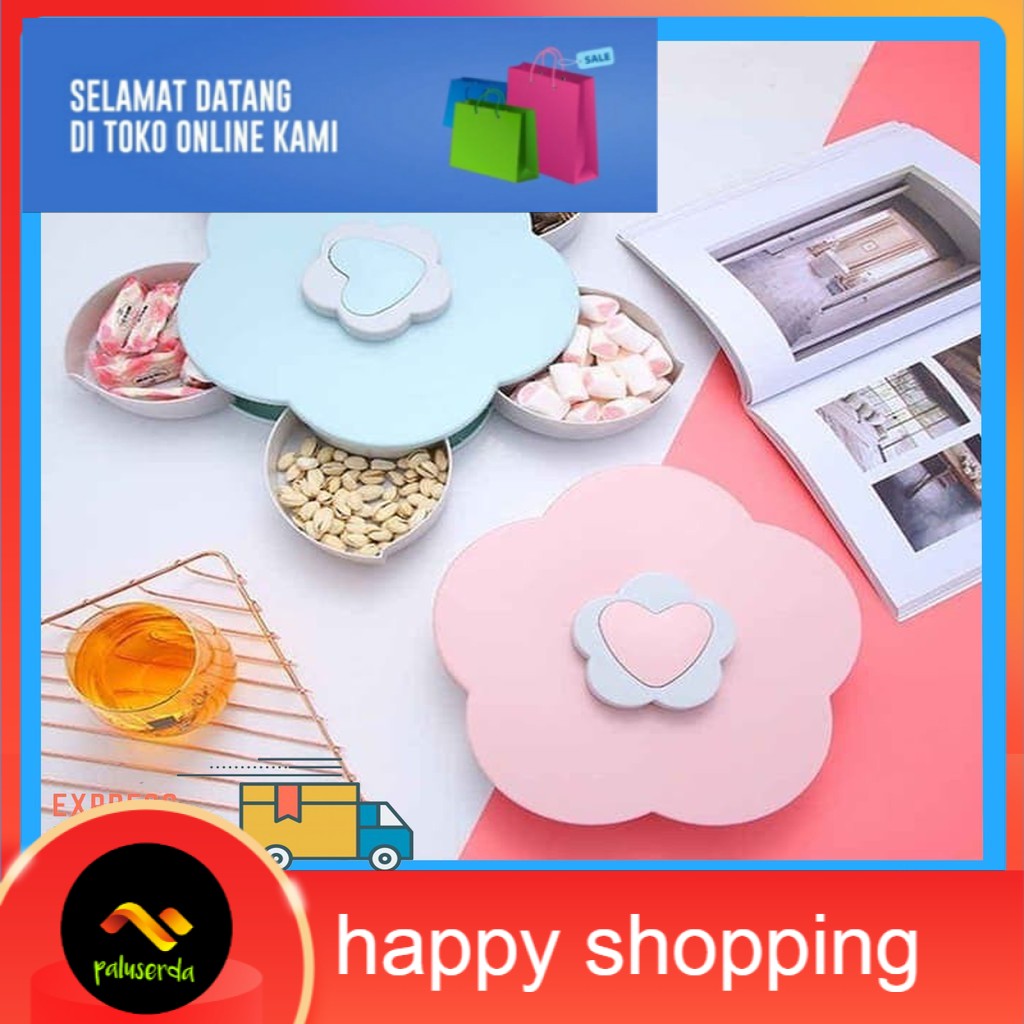 Toples bunga putar 1 susun /  Toples Bunga mekar 5 kotak