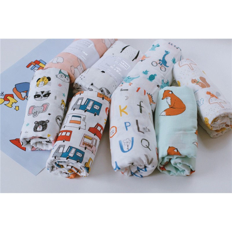 (pimenova) swaddle muslin 70%bambbo 30%cotton , bedong bamboo , muslim swaddle