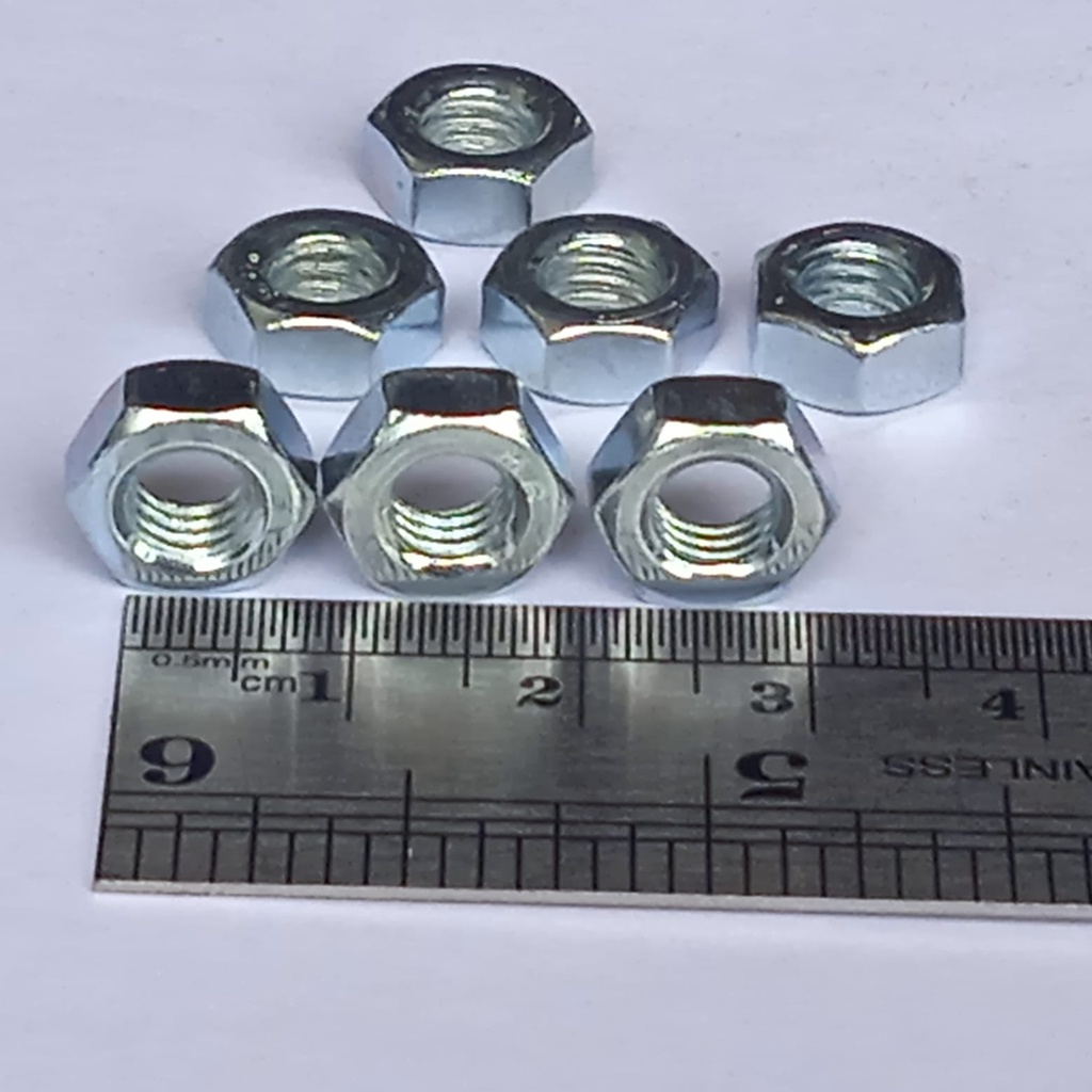 Jual Mur Putih M Kunci Mur Hex Nut Mm Mur Galvanis M Pitch Drat Mur Hex M Nut