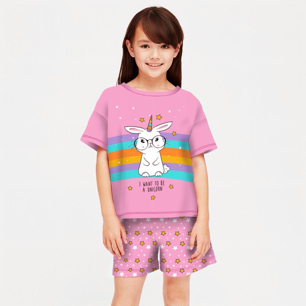 Baju Rumah Setelan Anak Perempuan 4-12 Tahun