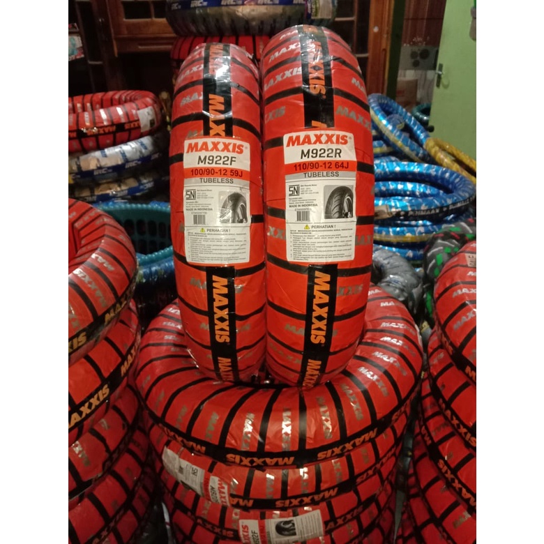 Ban Luar Motor Scoopy Fi100/90-12 & 110-90-12 M922 Tubeless ban ring 12 velg scoopy ring 12 ban scoo