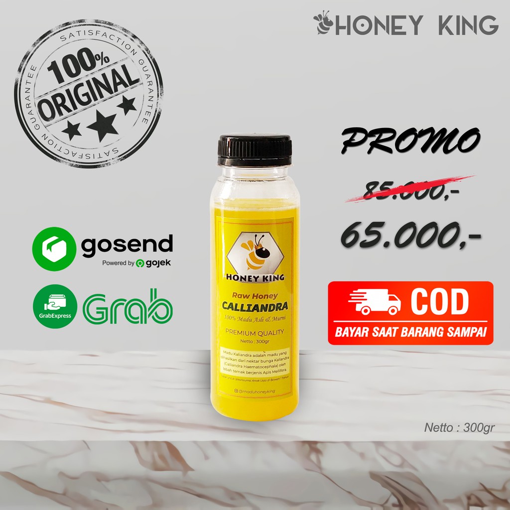 

Madu Asli Murni Alami HONEY KING CALLIANDRA 300gr 100% ORIGINAL Honey