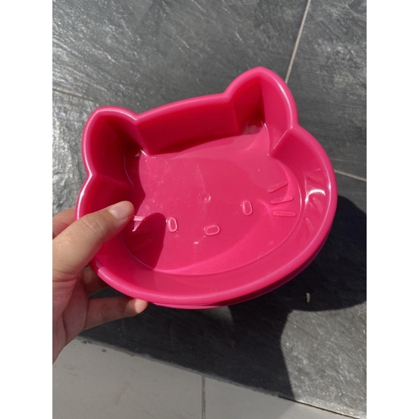 Tempat Makan Minum Kucing Anjing Kelinci Wadah Bentuk Hello Kitty