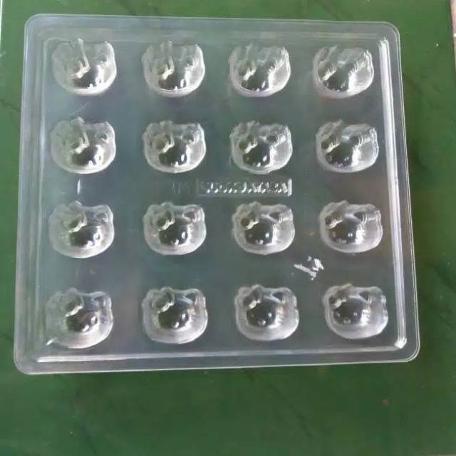 Cetakan Coklat Puding Mika bentuk Kepala Hello Kitty