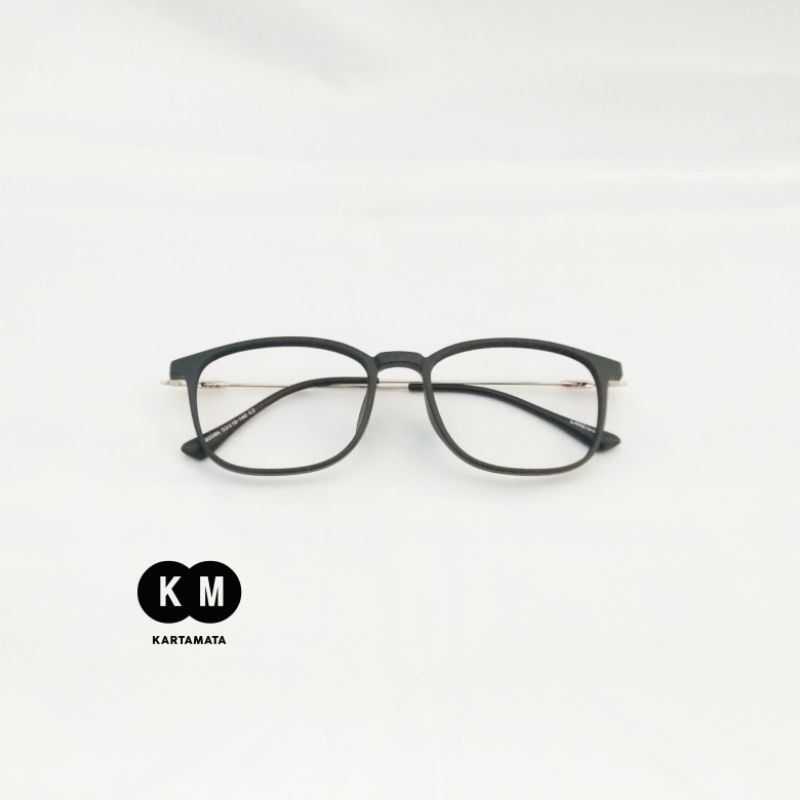 Frame kacamata kotak bertangkai besi fashion pria wanita