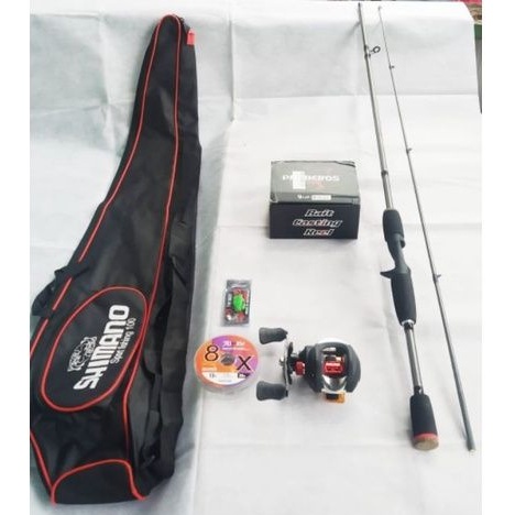 Set pancing BC kesting baitcasting casting joran BC stik Bc Kesting reel pancing BC hendel kiri