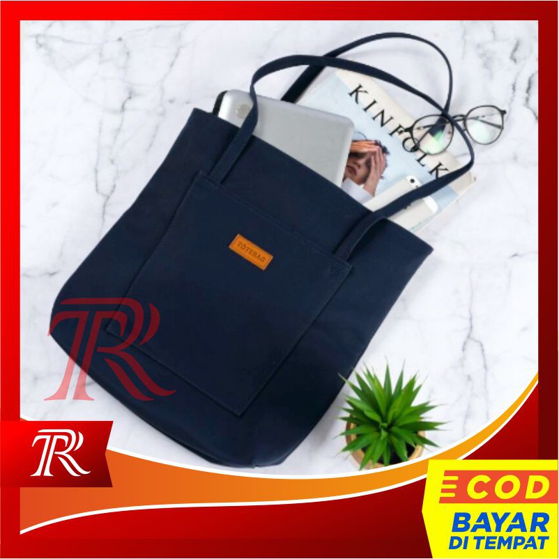 Tas Tote Bag Wanita  | Totebag Cewek Bahan Kulit Sintetis Shoulder Bag Resleting Polos Murah STELLA
