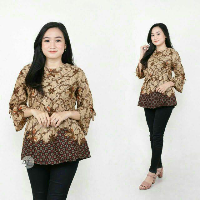 Batik couple keluarga sania ruffle ori ndoro jowi || Bisa Satuan-Blous