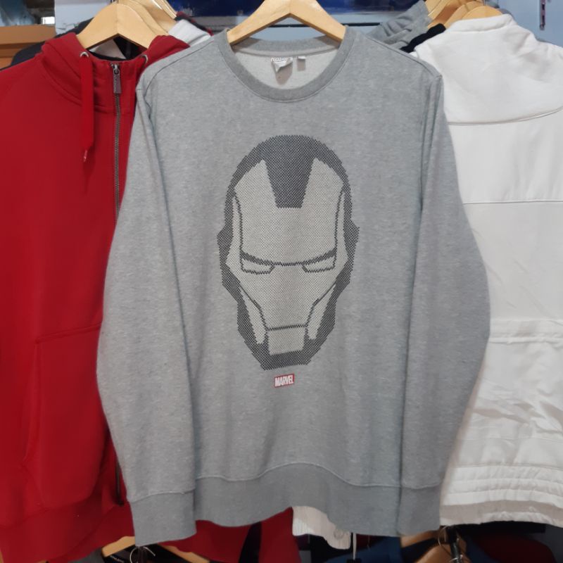 Crewneck CN Hoodie Sweater Marvel Ironman Second Bekas Murah