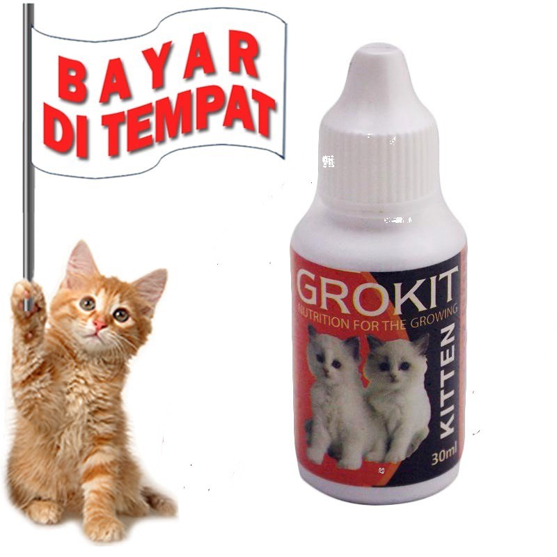 VITAMIN KUCING KITTEN PENAMBAH NAFSU MAKAN OBAT KUCING KURUS LEMAS AMPUH TERMURAH GROKIT