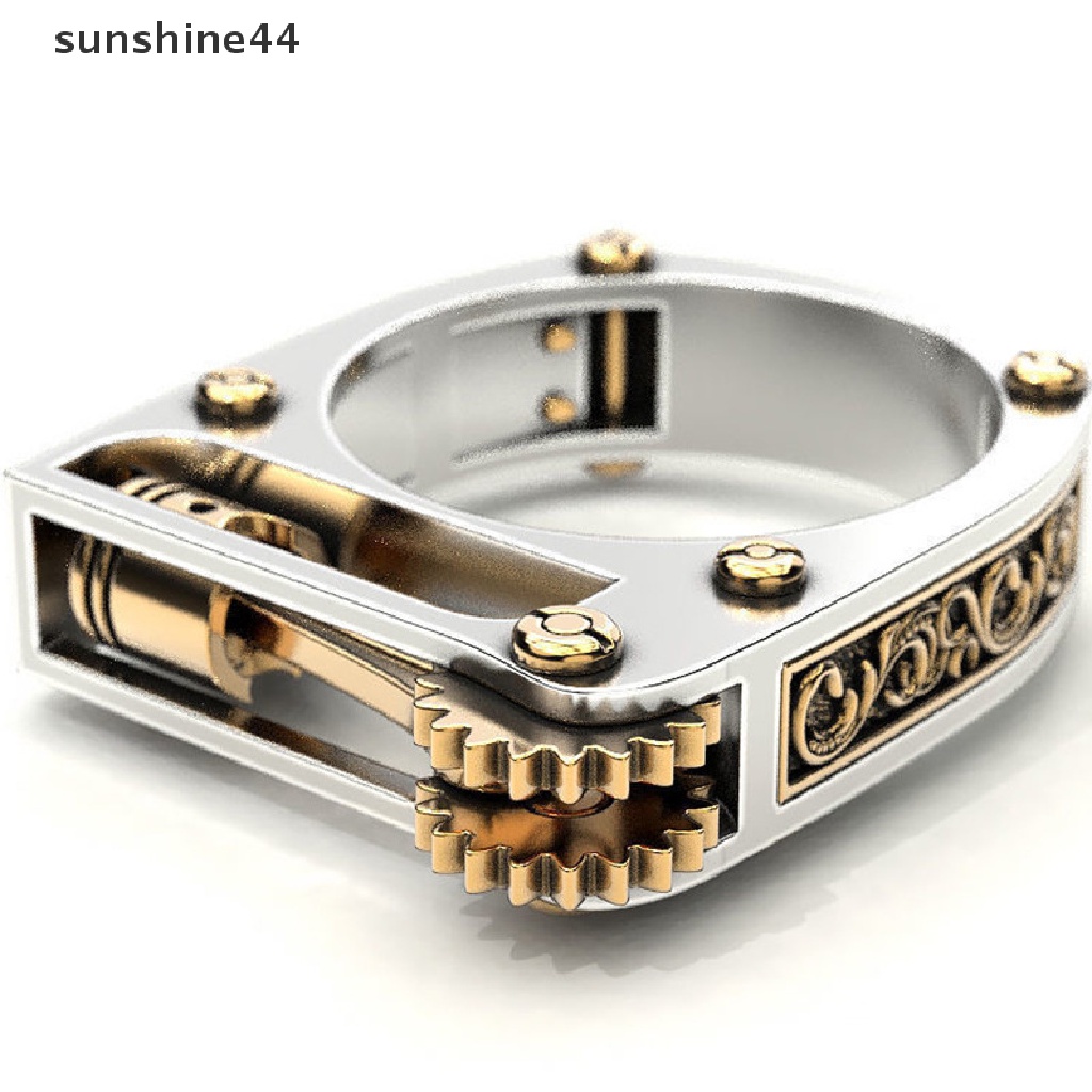 Sunshine Cincin Mekanik Universal Desain Roda Gerigi Untuk Pria