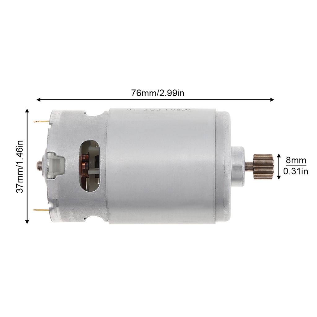 10.8-25v 21500-29000RPM RS550 Motor DC Untuk Obeng Bor Listrik Dengan Dua Kecepatan12Gigi