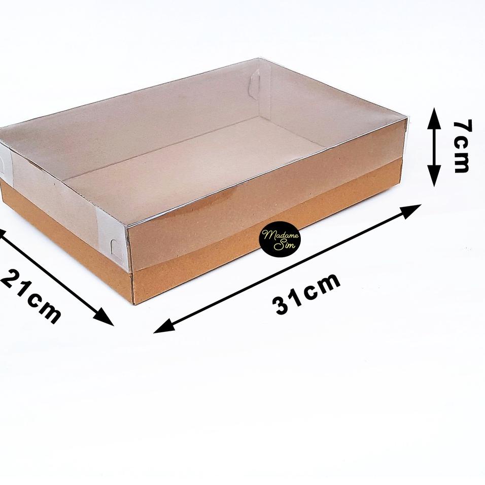 

Terbaru! BOX MIKA - DUS KUE - KOTAK - KARDUS 31 x 21 x 7 CM ISI 10 PCS !!