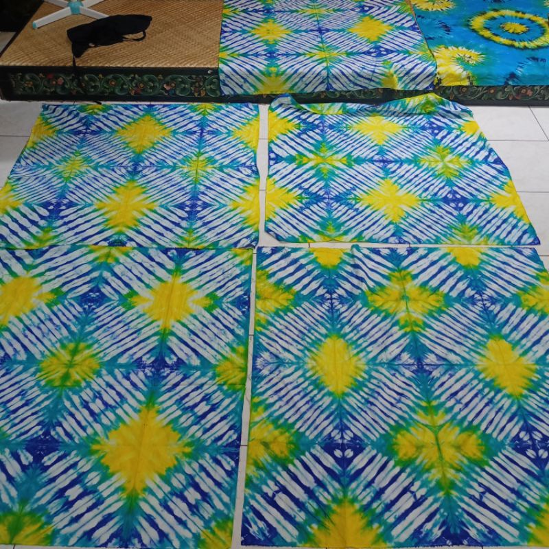 Taplak Meja ikat Celup Boleh Request motif warna Shibori jumputan cubit Prakarya sekolah