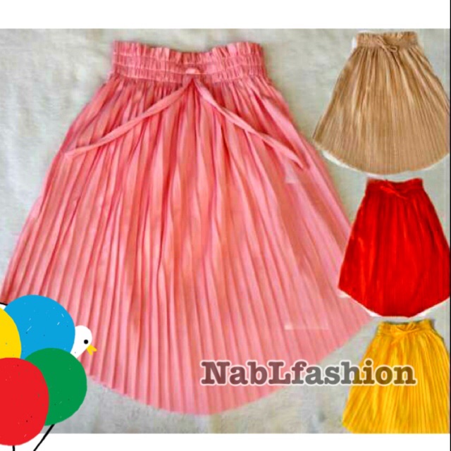 Rok plisket import anak perempun 2-12 tahun nablfashion