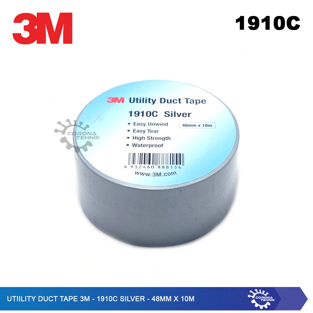 1910C Silver - 48 mm x 10 Meter - Utility Duct Tape 3M