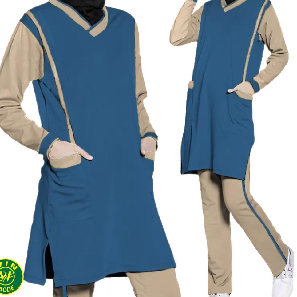 (SALE) SETELAN SENAM TUNIK WANITA / Baju Setelan Pakaian Tunik Wanita MuslimAH Olahraga Senam Zumba 