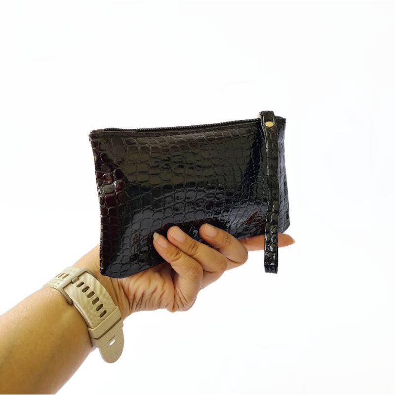 Dompet Tipis Pouch Croco DW16 Simpel Elegan Multifungsi Women Wallet