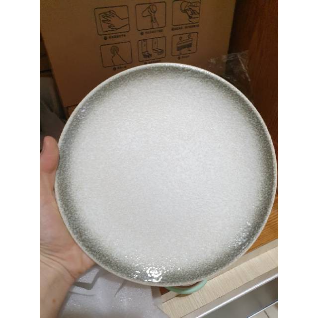 Piring keramik / Piring Western Bulat POLOS Bahan Tebal Kualitas Bagus Oven Mircrowave safe