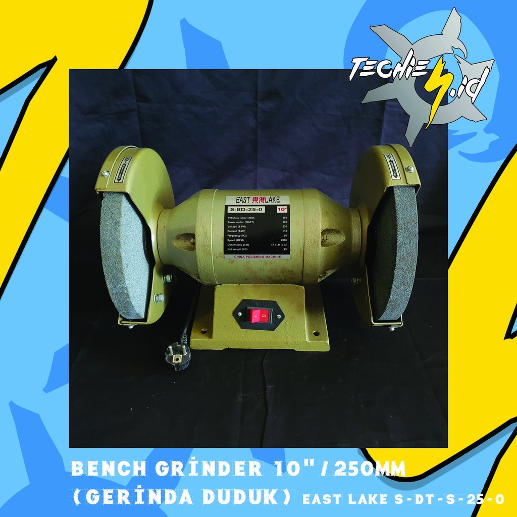 Bench Grinder 10inch / 250mm 1Phase (Gerinda Duduk) EastLake S-BD-25-0