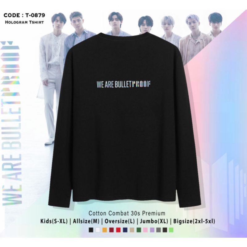 KAOS WE ARE BULLET PROOF BTS HOLOGRAM RAINBOW