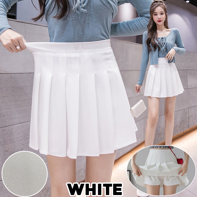 KARAKOREA 801 Banding Tennis Skirt/Korean Pleated Skirt/Rok Mini with inner pants/Rok pendek/Rok tennis