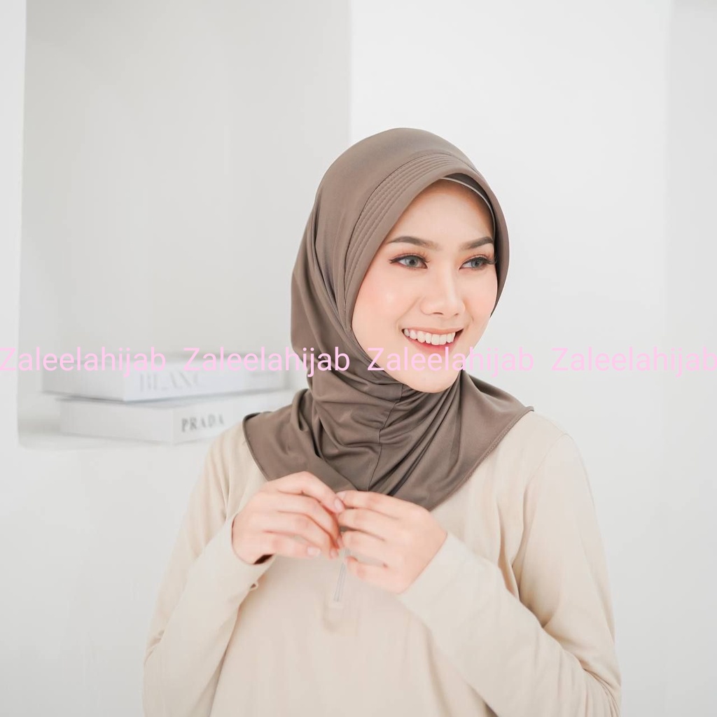 Bergo Olahraga | Bergo Sport Jersey [Frappucino] Jilbab volley, basket, jogging dll-1