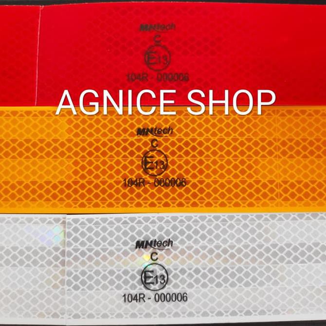 

Potongan 60Cm Mntech Sticker Reflective Tape Apct Uji Kir Dishub