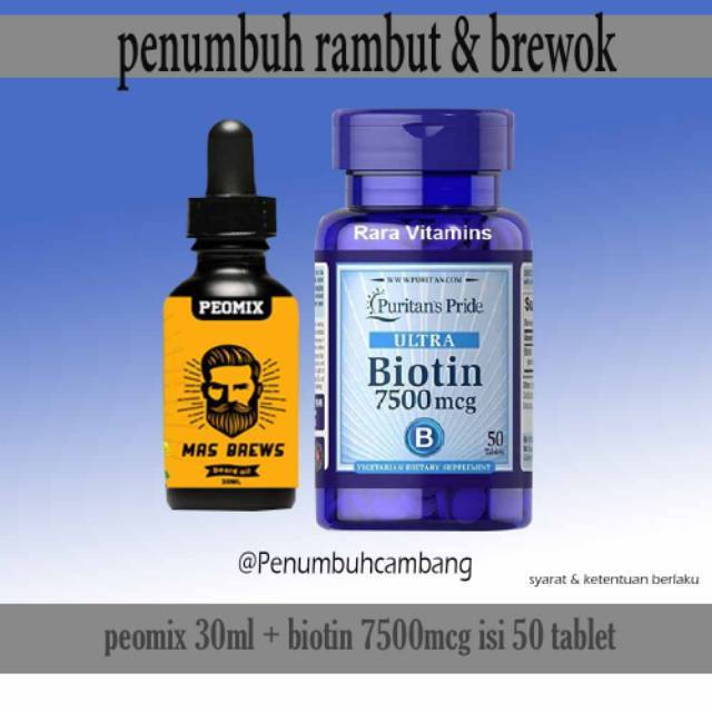 Peomix 30ml beard oil+biotin 7500mcg isi 50