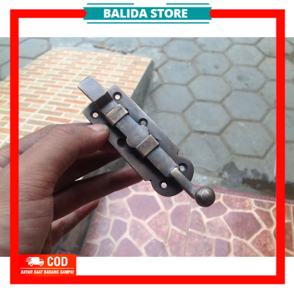 Kunci slot jendela kuningan antik