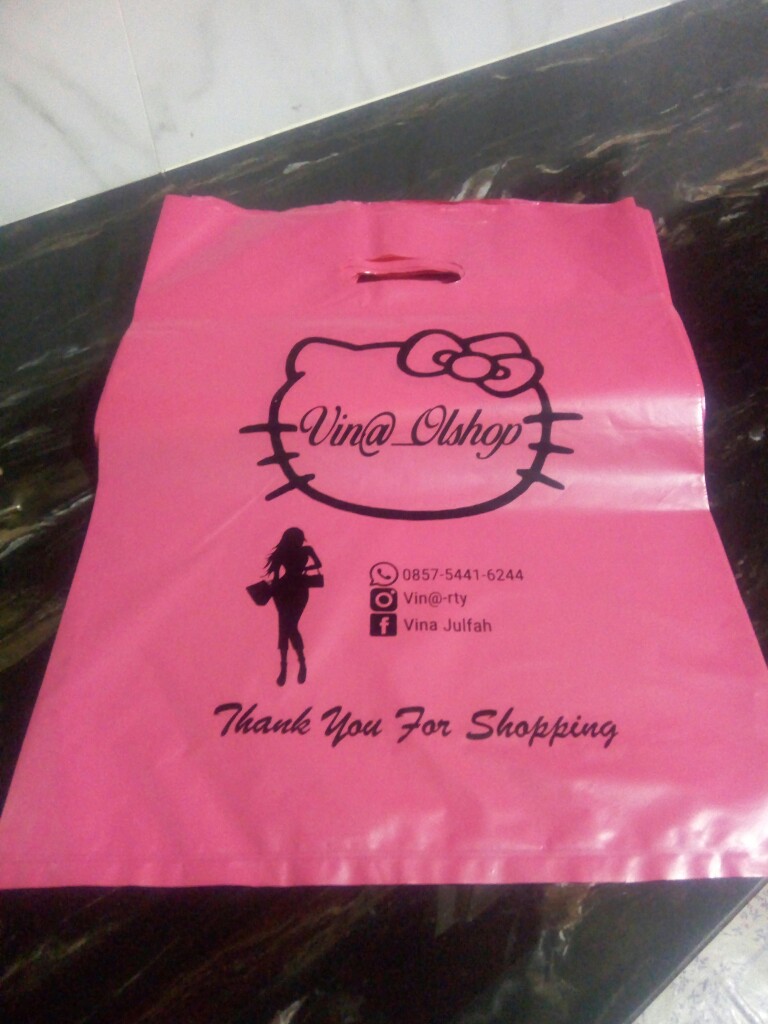 Kantong Plastik Sablon 30x40 Custom Olshop