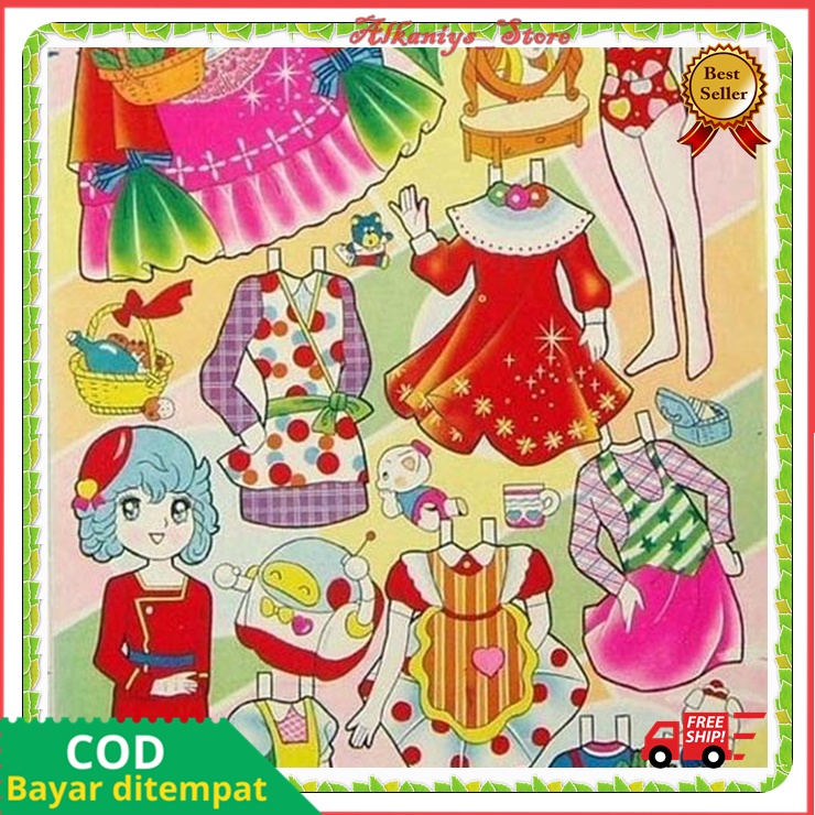 Mainan Jadul Anak Era 90an Barbie Bongkar Pasang Kertas Barbie Dapat 2 Pcs Motif Random Murah Berkua