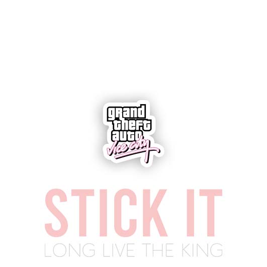 

Stiker sablon setrika DTF kaos baju sticker vinyl Grand Theft Auto Vice City gamer 78