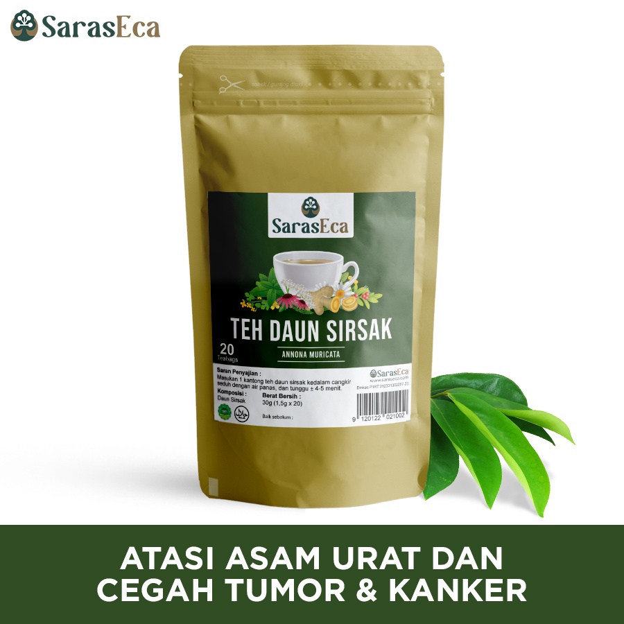 

Teh Celup Daun Sirsak Herbal Alami Atasi Asam Urat Kolesterol Jantung Diabetes Tumor dan Kanker - SarasEca