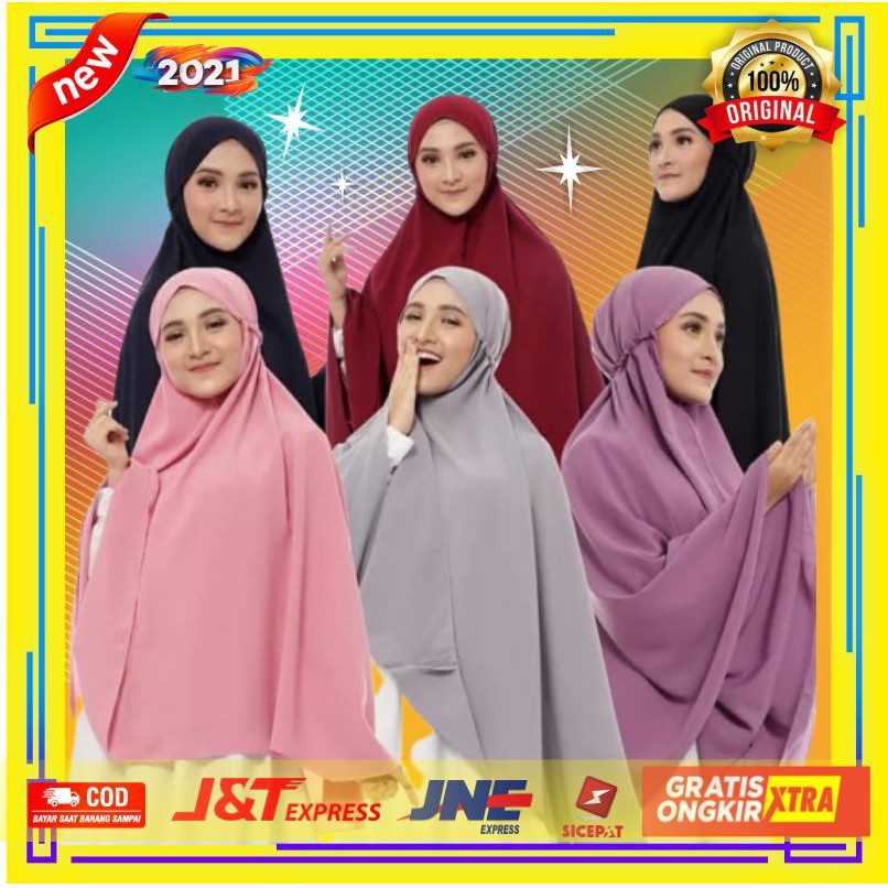 AGEN Hijab Jilbab Laila Kerudung Instan Khimar Syari Atasan Wanita Perempuan Terbaru Berkualita 100%