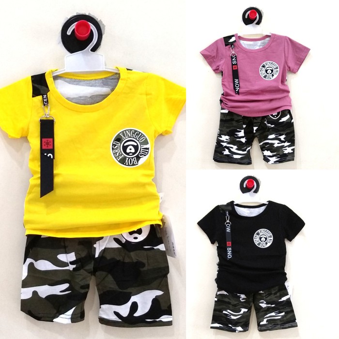 Baju Setelan Anak Bayi Laki-Laki / Cowok Army Import (3 bln - 2,5 th)