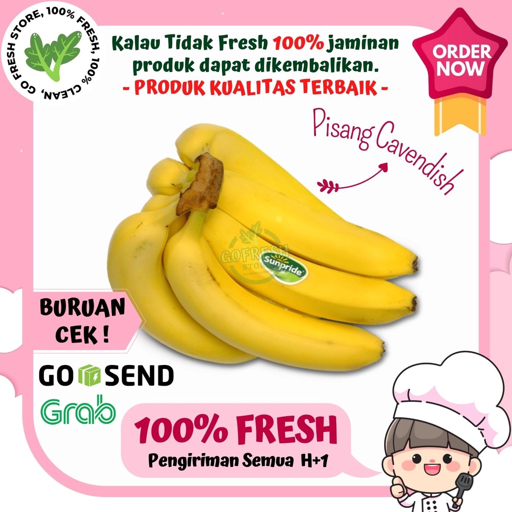 

PISANG CAVENDISH SUNPRIDE FRESH SEGAR 1 SISIR MURAH