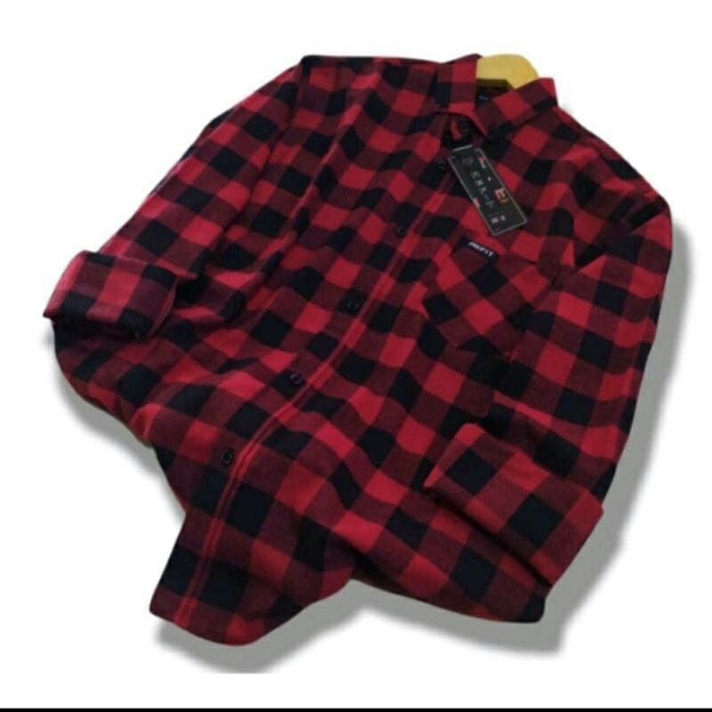 Kemeja Panjang Pria Kemeja Flanel Kemeja Kotak Premium (PROMO)