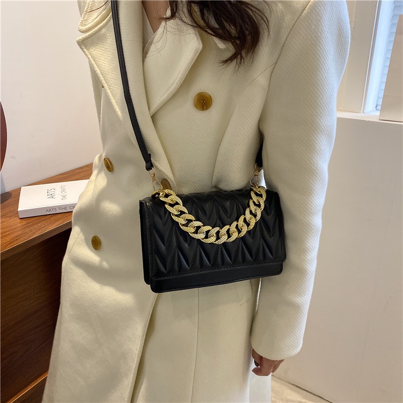 【HUA】TAS SELEMPANG WANITA RANTAI EMAS TAS PESTA IMPORT - FASHION WOMEN SLING BAG H023