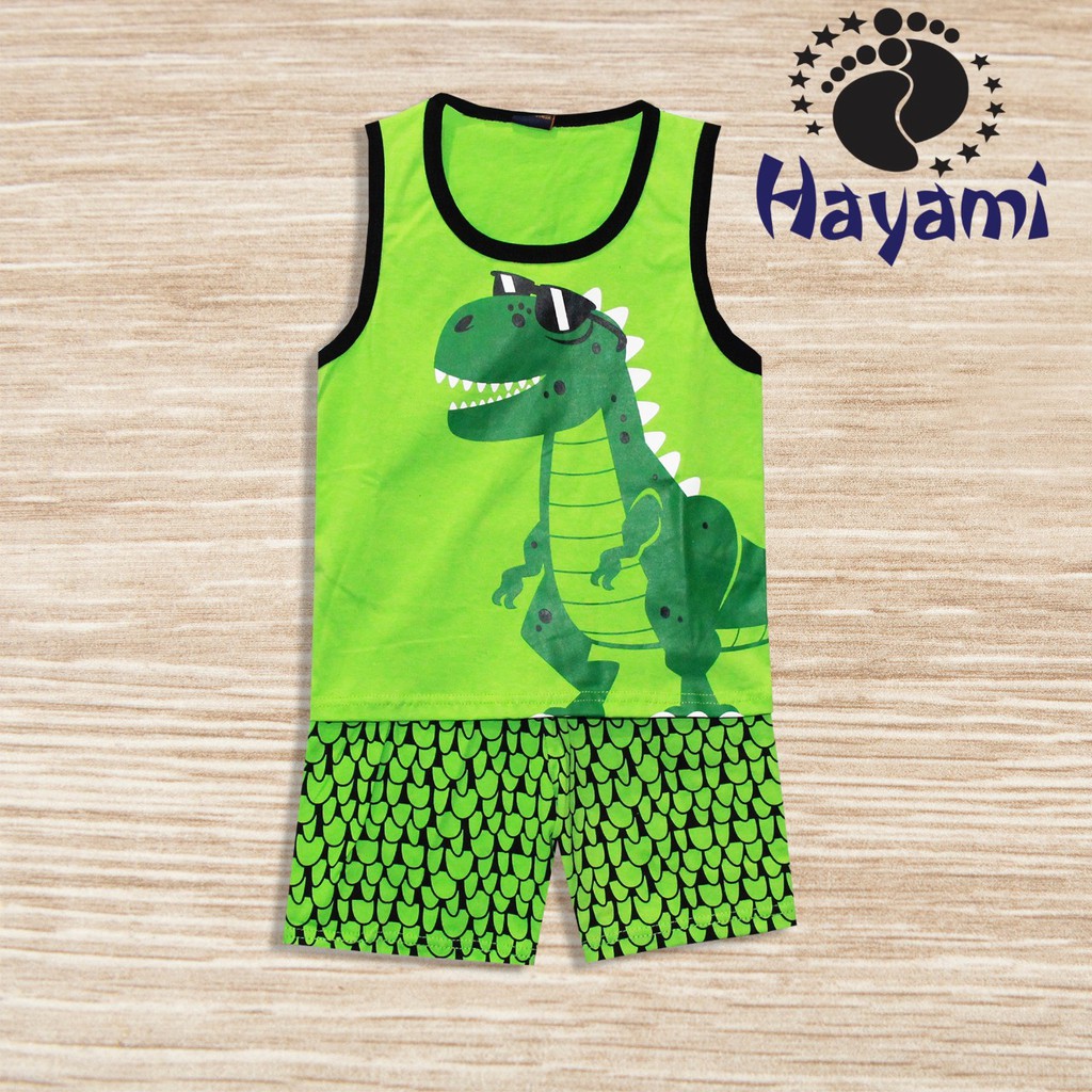 gos SETELAN HAYAMI Anak Singlet Cowok Baju Oblong Laki Laki Tanpa Lengan