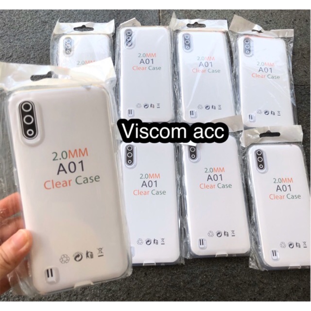 silicon bening samsung A01 jelly case clear transfaran a01