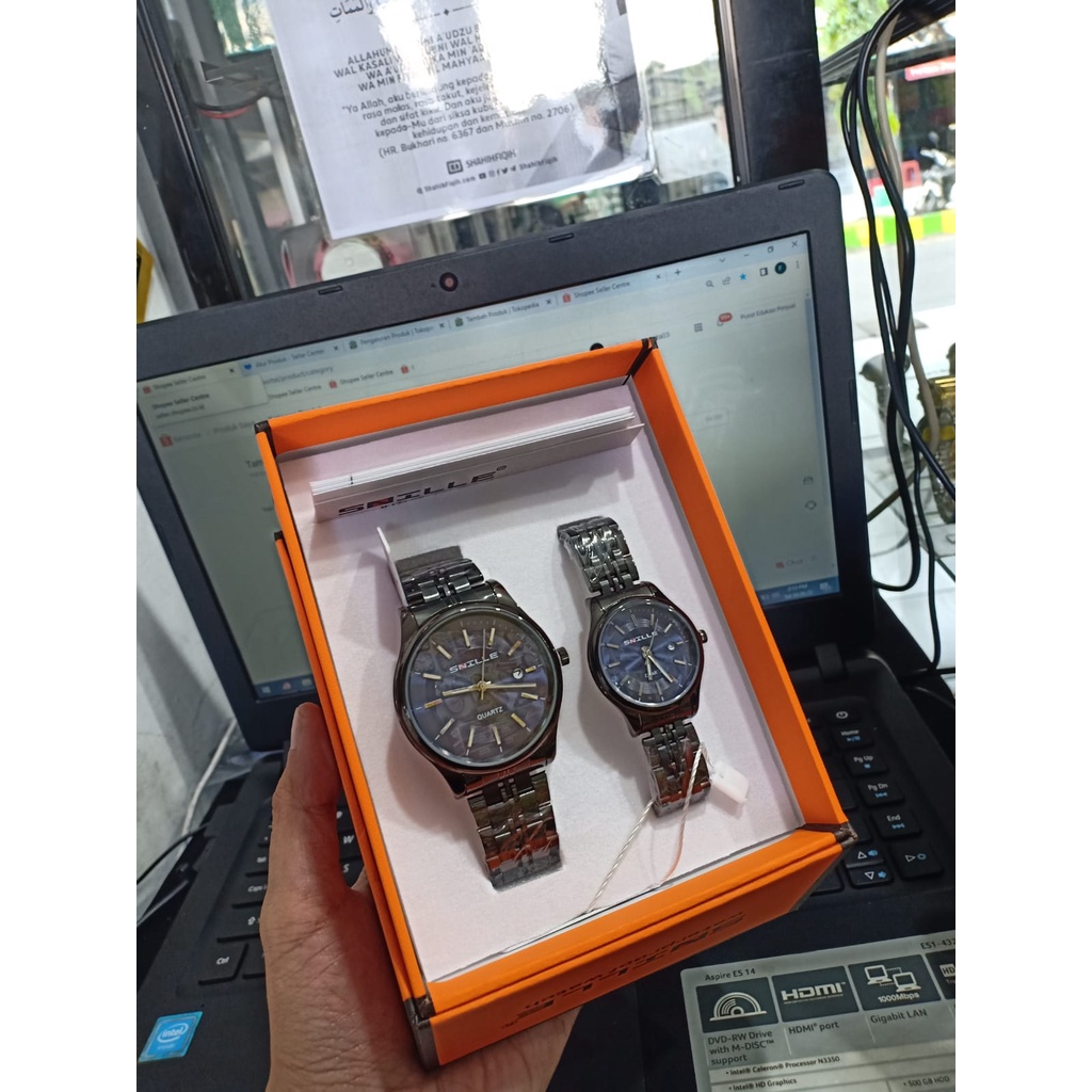 SNILE COUPLE EDITION/JAM TANGAN COUPLE SNILLE RANTAI STAINLESS/JAM TANGAN ORIGINAL/