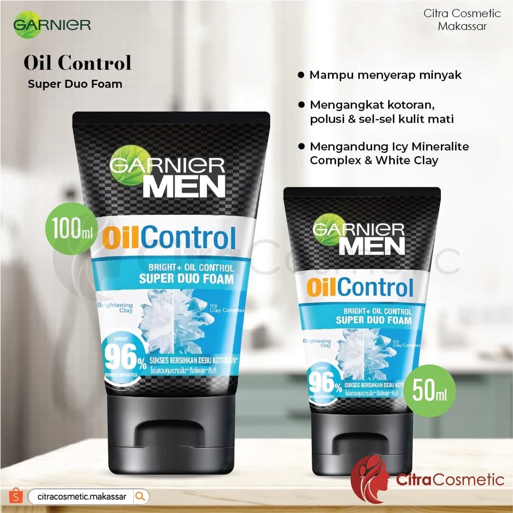 Garnier Men Turbo Light Series 100 | 50 | Oil Control | Icy Scrub | Matcha Foam | Cooling Foam | 3In1 Charcoal