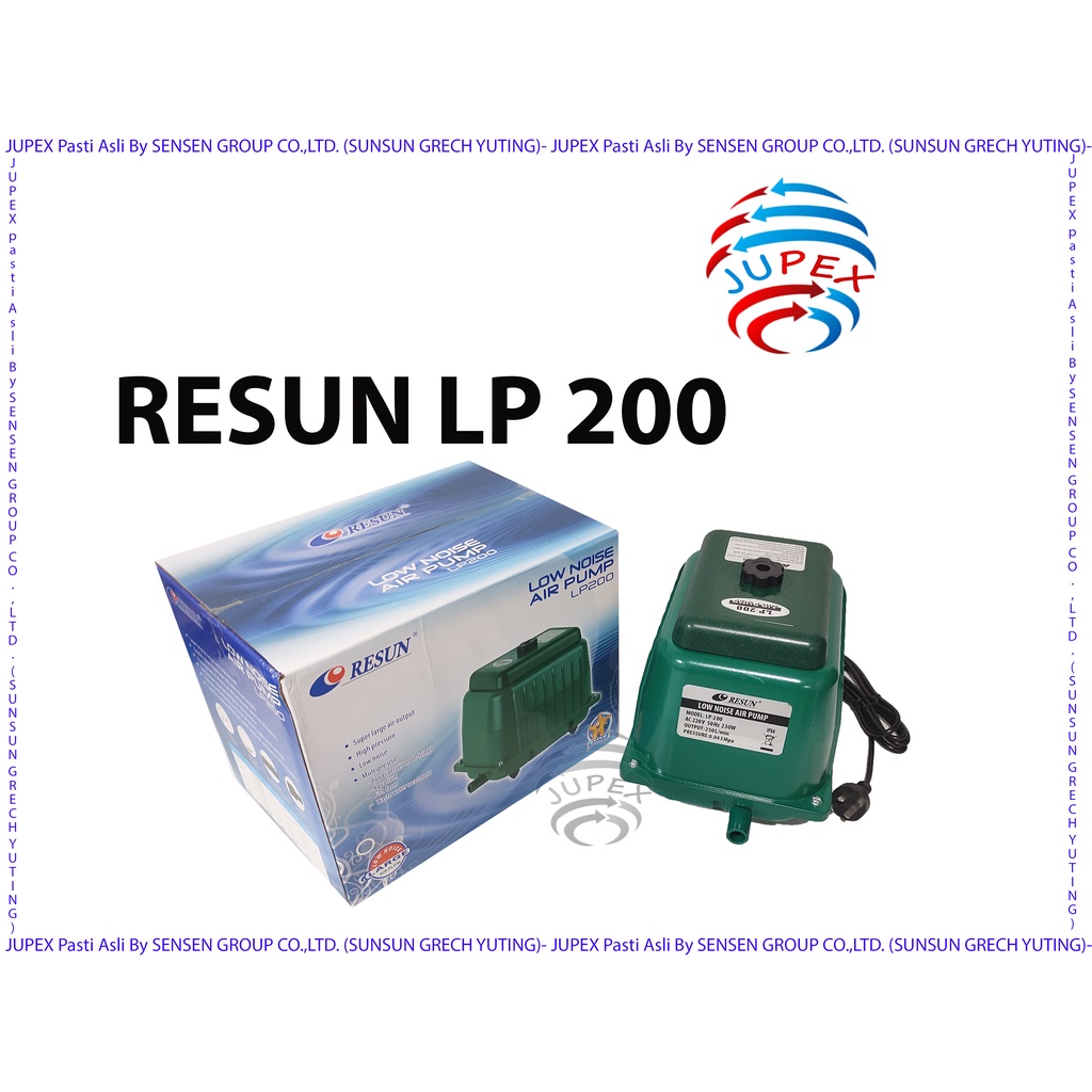 RESUN LP 200 AERATOR LOW NOISE AIR PUMP AQUARIUM POMPA UDARA KOLAM KOI